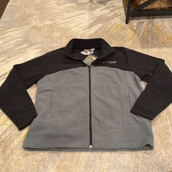 VTG Nike Bauer Colab grey and black fleece jacket size L Newrare full zip